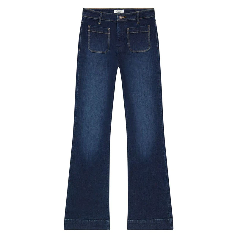 Wrangler Women's Flare Jeans, Dark Wash, 31W x 30L