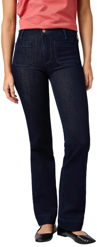 Wrangler Women's Flare Jeans, Soft Moonlight, 27W x 32L