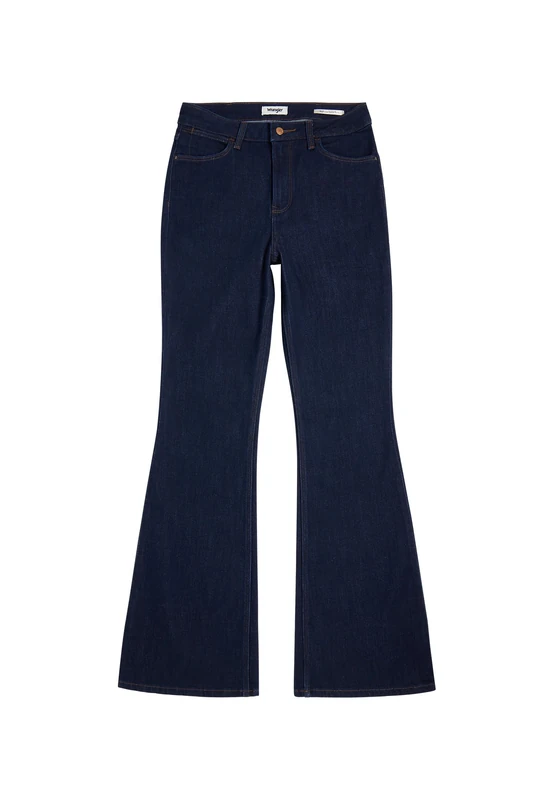 Wrangler Women's Fierce Flare Flare Fit Flare Leg Jeans, Twilight Tide, 30W x 30L