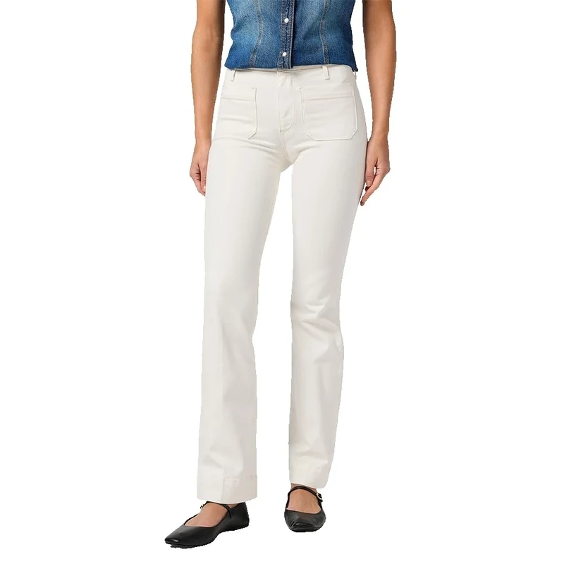 Wrangler Women's Flare Jeans, Worn White, 32W x 34L