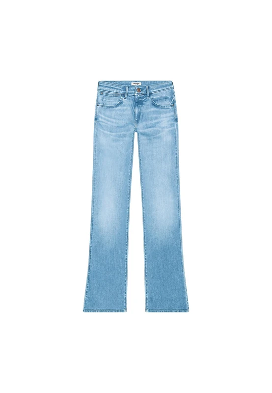 Wrangler Women's Bootcut Jeans Bootcut Fit Bootcut Leg, Pale & Worn, 33W x 34L