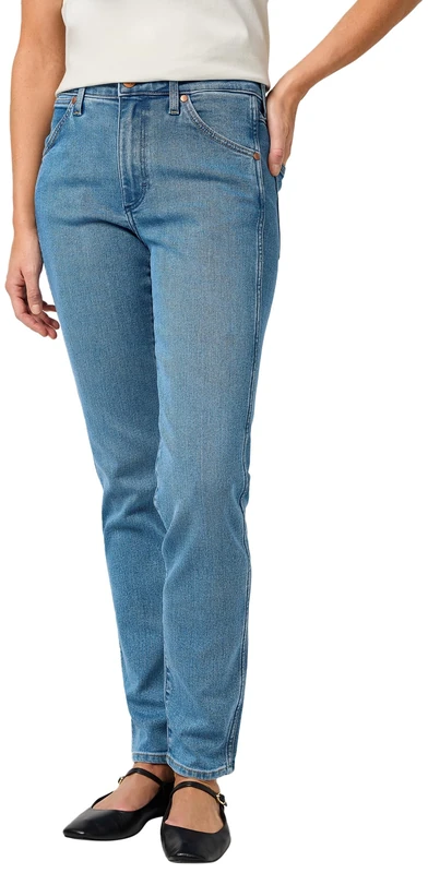 Wrangler Women's Piper Jeans, Velvet Sky, 26W x 30L