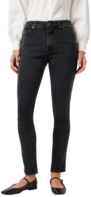 Wrangler Women's Skinny Jeans, Sultry Blackout, 30W x 32L