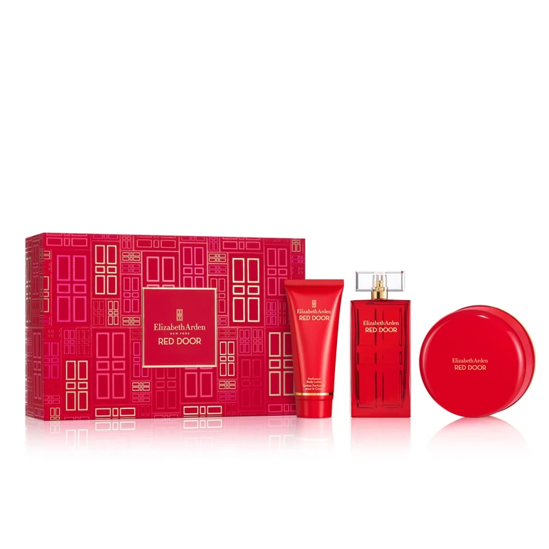 Elizabeth Arden RED DOOR Eau de Toilette 100ml 3-piece Gift Set, floral woody perfume, luxury fragrance gifting for women