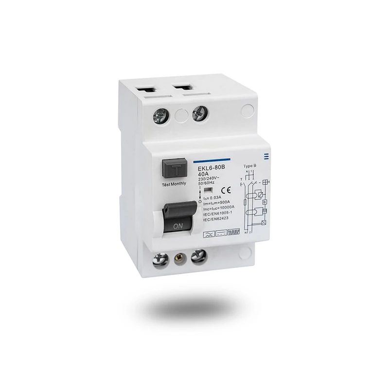 Eden pulse Differential switch 1P+N 40A 0.030A 6kA, electrical protection against surges and current leakage in installations. - Image 1