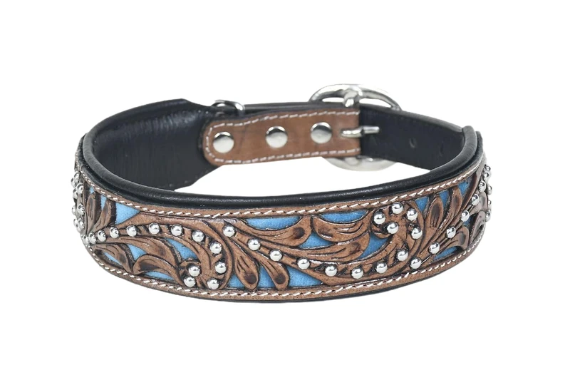 JF-Reitsport Dog Collar M - 13-17 Inch Genuine Leather