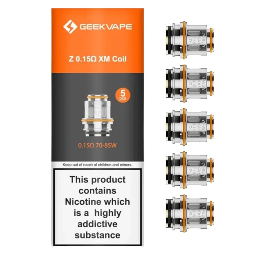 Geekvape Zeus Coils 0.15 XM Coils Pack of 5 - Geek Vape Coils, Geekvape Coils Geekvape Z Coils, Geekvape Z Series Coil - No Nicotine (0.15 XM)