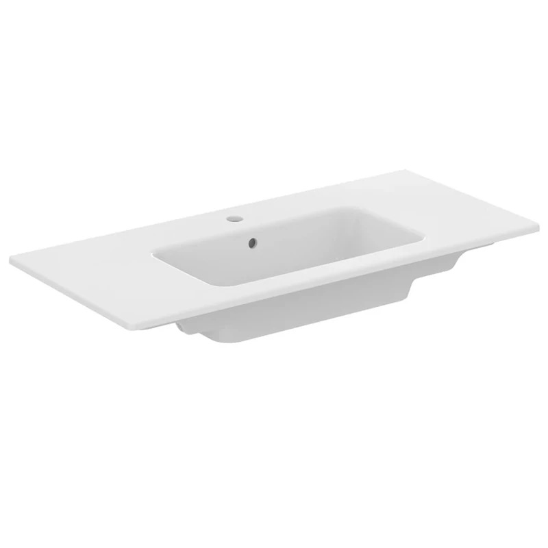 Bathroom Vanity Basin - Ideal Standard Eurovit+ 100cm Vanity Basin, 1 tap Hole, T531701, White
