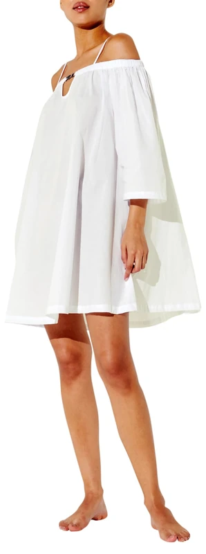 Karl Lagerfeld B.V Women's Karl DNA Off Shoulder Dress Casual, White, S - Image 1