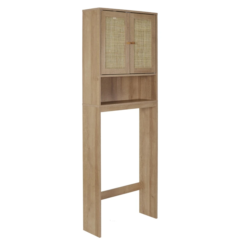 HOME DECO FACTORY, HD0228, Bali M1 Model, Natural Crush Collection, Furniture, Bathroom, Toilet Unit, 60 x 166 x 20 cm, Brown, Wood-Particle Board, 60x166x20 cm