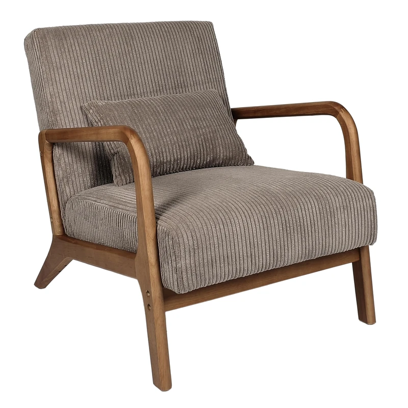 HOME DECO FACTORY, HD0348, living room armchair Cotele Scott Taupe, softness, furniture, seat, sofa and armchair, 64.5 x 75 x 83.5 cm, seat height 43 cm, dove grey
