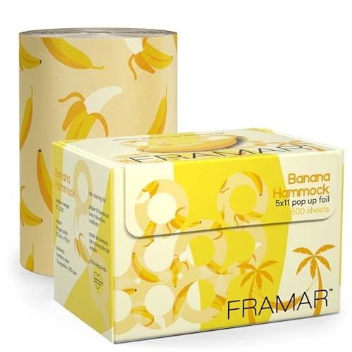 FRAMAR Banana Hair Foil – Hair Foils For Highlighting Long Hair, Highlight Foils For Hair Highlighting, Salon Foils For Hair Highlighting Kit, Salon Foils For Hair Stylist – 320 ft