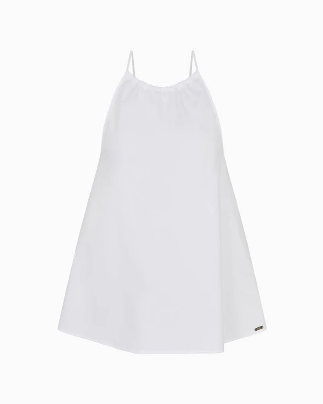 Armani Exchange Women's Seven Magic Mountains, Sustainable, Metal Logo Plate, Regular Fit, White, XS, White (Optic White), XS