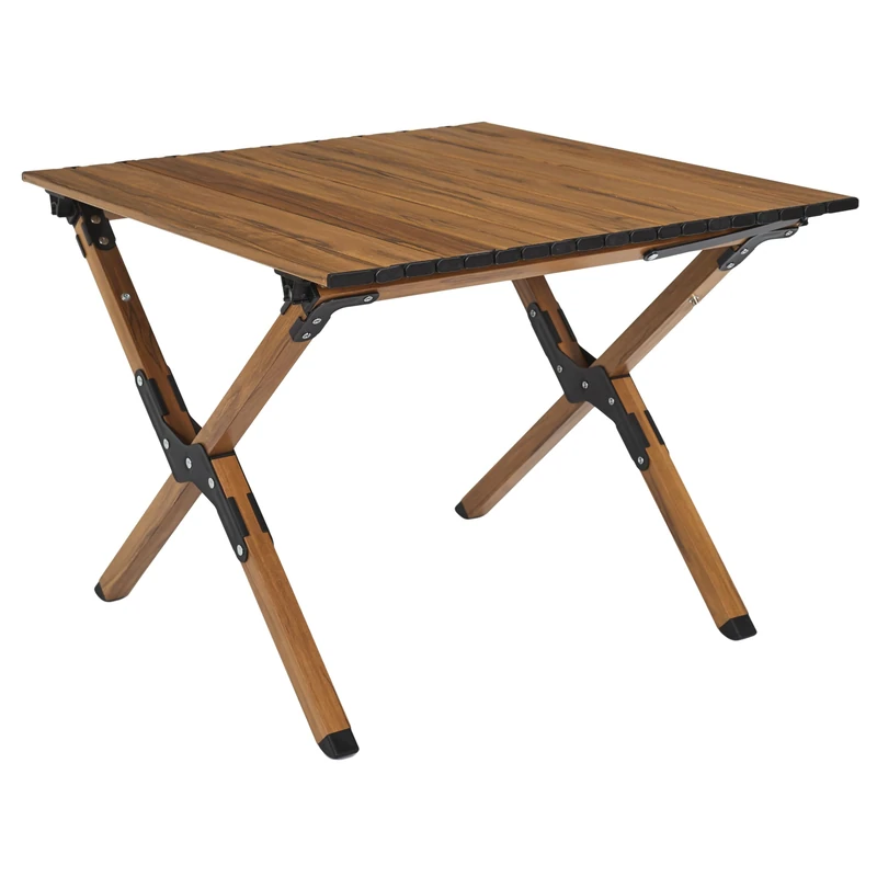HOME DECO FACTORY, HDO0071, Camping Model Mariposa M1, Garden Furniture, Outdoor Table, 58x44x60cm, Natural