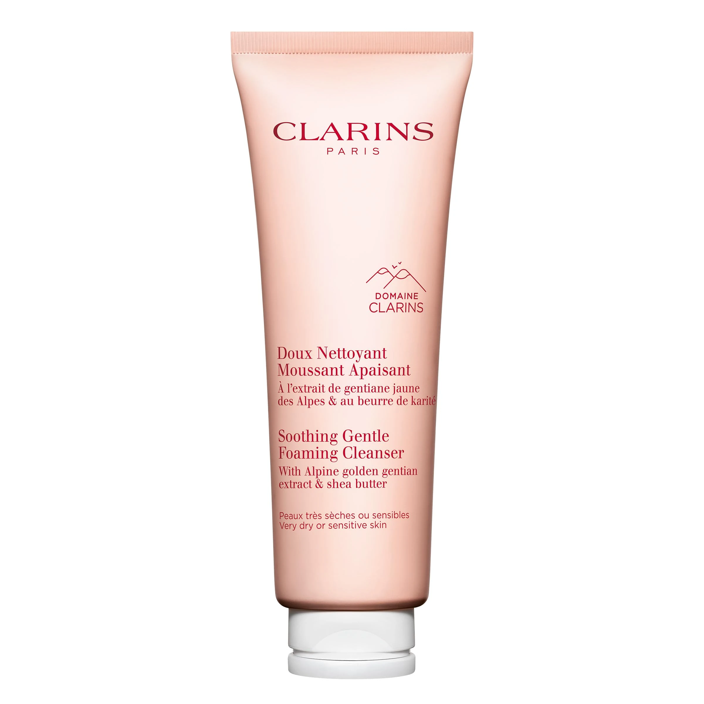 Clarins Soothing Foaming Cleanser 125ml | Gentle, Hydrating Cleanser for Sensitive Skin | Removes Makeup & Impurities Without Drying