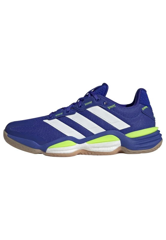 adidas Men's Stabil 16 Indoor Shoes, Lucid Blue/Cloud White/Lucid Lemon, 7.5 UK