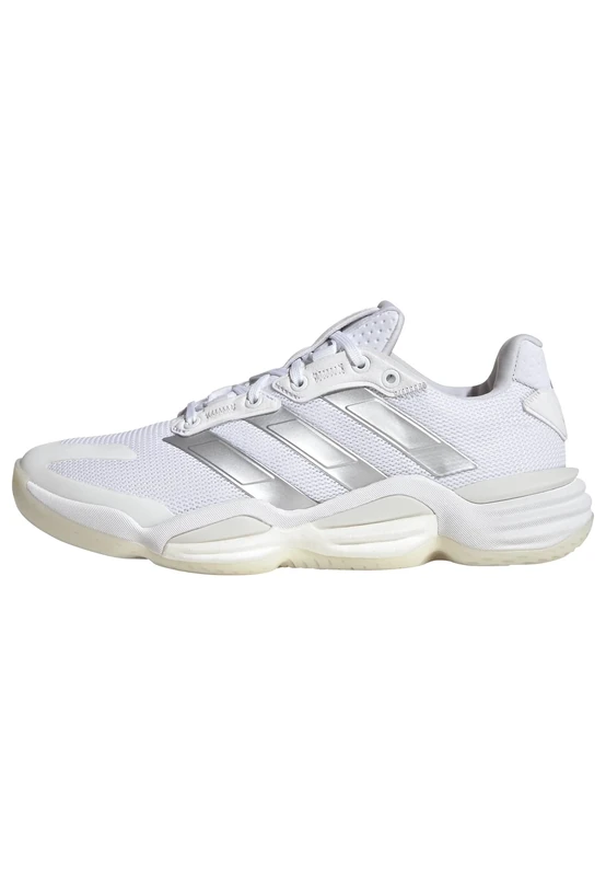 adidas Women's Stabil 16 Indoor Shoes, Cloud White/Silver Metallic/Grey One, 8.5 UK