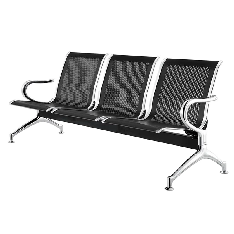 Airport Reception Chairs 2-3 Seat Waiting Room Chairs Office Guest Chairs with Arms Reception Bench Seating for Office Bank
