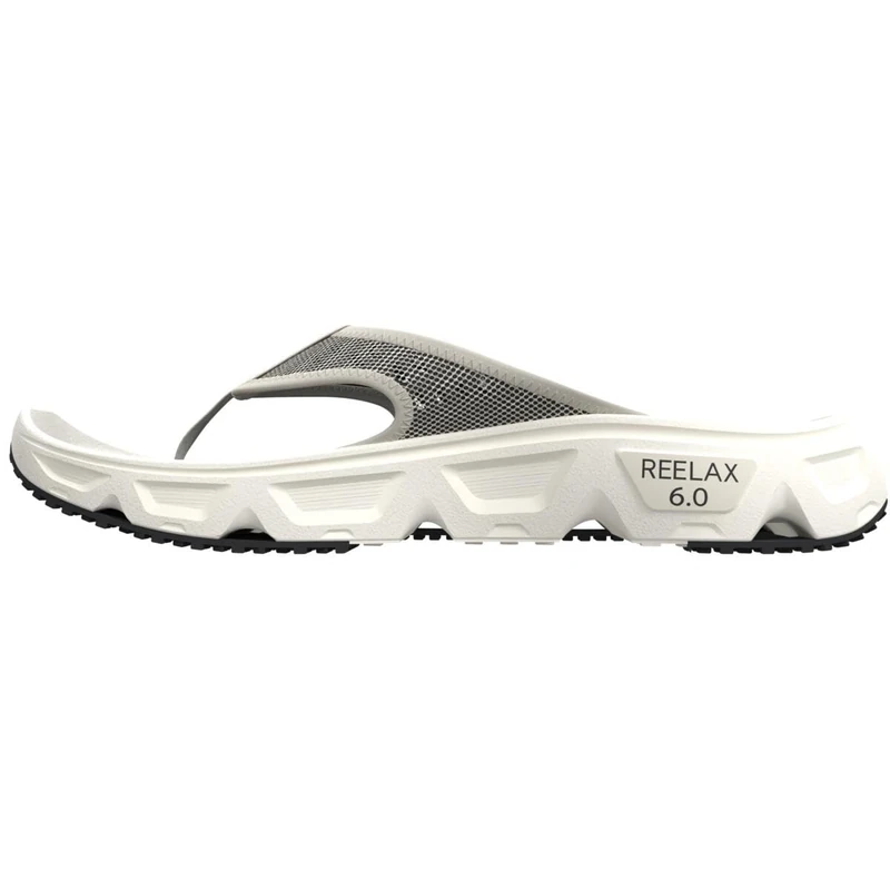 Salomon Womens Reelax Break 6.0 Recovery Footwear, Cushioned Stride, Seamless Foothold, and Lightweight Flip Flops 5.5