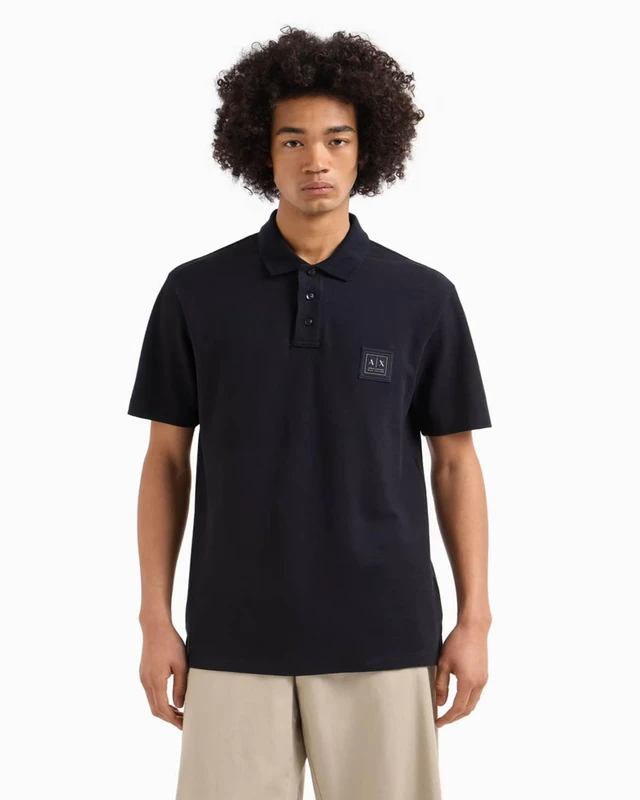 Armani Exchange Men's Blue Edition, Logo Patch, Regular Fit, Blue, L, deep Navy, L