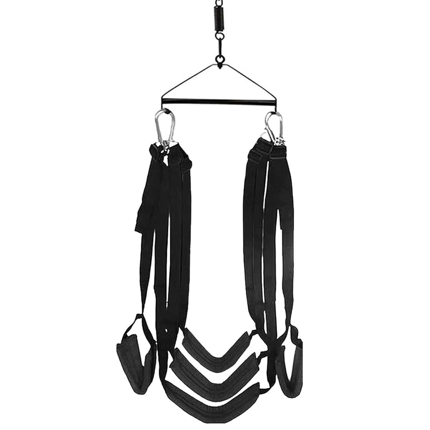 Sex Swing BDSM Restraints Kit for Couples Bedroom, Ceiling Swing with Steel Triangle and Spring Support 800 lbs