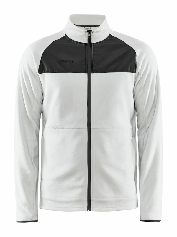 Craft ADV EXPLORE FLEECE MIDLAYER Fleece Jacket Men 3XL Ash/Granite Brushed Fleece with Thumb Hole Zip Pockets Quick Dry Jacket Men Outdoor Fleece Jackets for Men - Image 1
