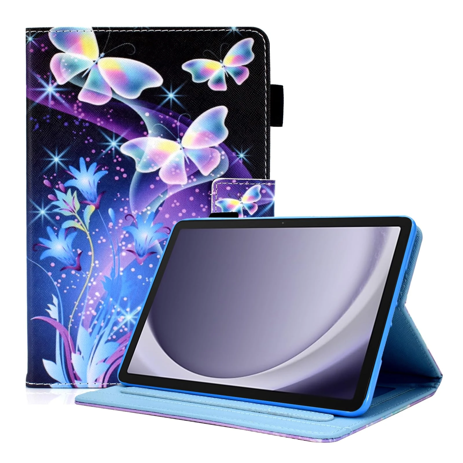 Case for Galaxy Tab A9+/A9 Plus 11 Inch 2024 (SM-X210/X216/X218), AUSMIX PU Leather Folio Cover Multi-Angle Stand with Auto Wake/Sleep Case for Samsung Galaxy Tab A9 Plus/A9+ Tablet,Fantasy Butterfly