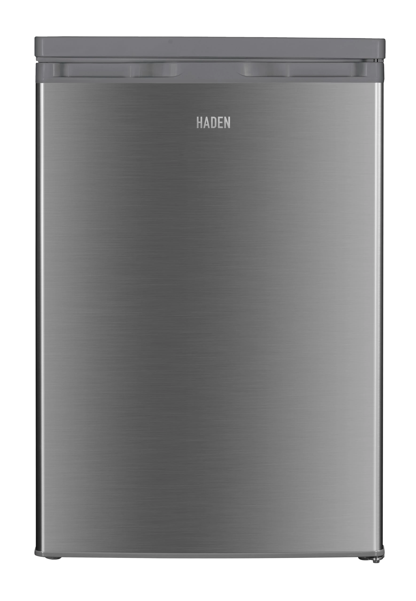 HADEN 130l Under Counter Larder Fridge - Stainless Steel 55cm Small Fridge Ideal For Small Kitchens - 2 Glass Shelves, 1 Salad Crisper And 3 Door Balconies