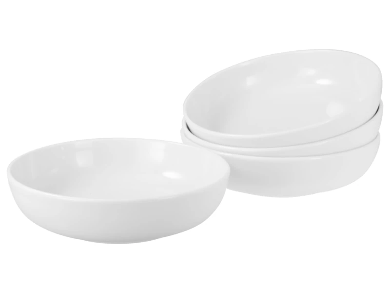 Creatable, 22555 Series Allround White, 4-Piece Crockery Set, Poke Bowl Set Made of Porcelain, Dishwasher and Microwave Safe