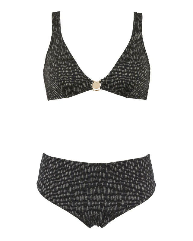 Emporio Armani Woman Lurex Triangle Bikini Black XS