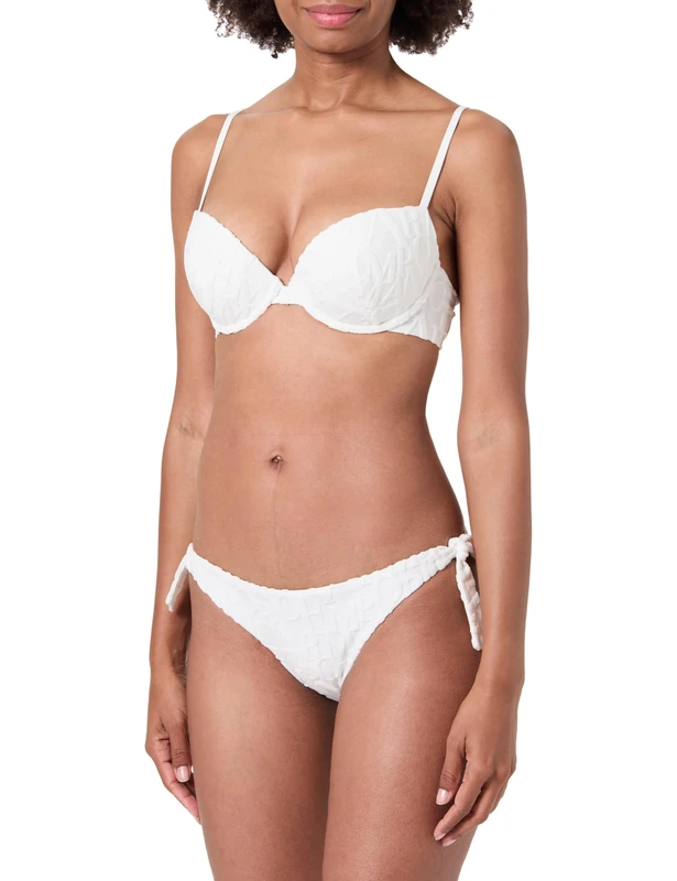 EMPORIO ARMANI Woman 3D Bold Logo Triangle Bikini White S