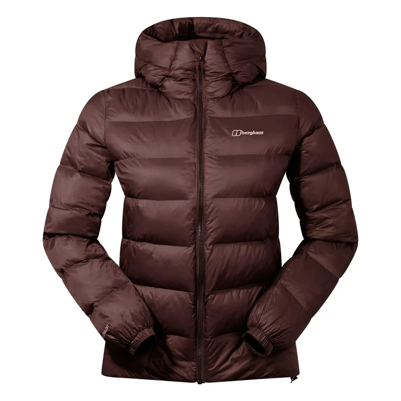 Berghaus Women's Ewden Insulated Extra Warmth Big Baffle Winter Padded Jacket | Hydroloft Insulation | Adjustable, Cedar Brown