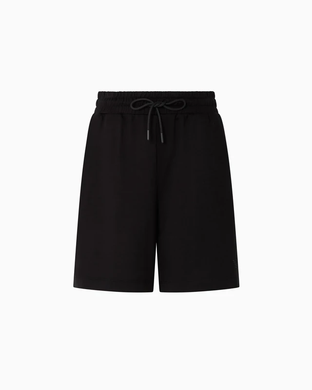 Emporio Armani Woman Viscose Fleece Bermuda Short Black XL