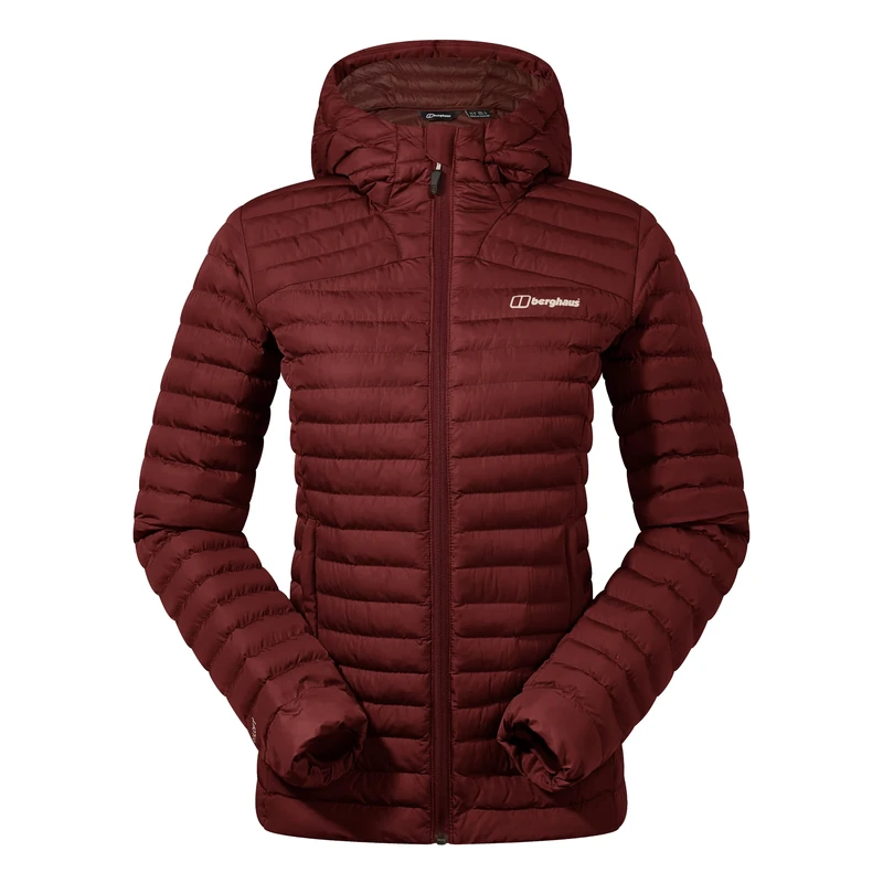 Berghaus Women's Nula Micro Synthetic Insulated Jacket | Lightweight | Warm | Water Resistant Coat | Puffer Jacket, Garnet, 18