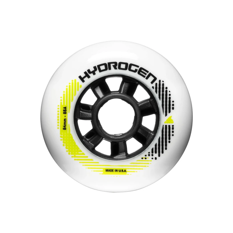 Rollerblade Unisex - Adult HYDROGEN 84/85A (8PCS) Wheels, White, 84 mm/85A
