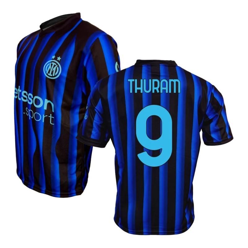 Inter Official Replica Maglia Home Kit 2024-2025 Jersey, Blue, M