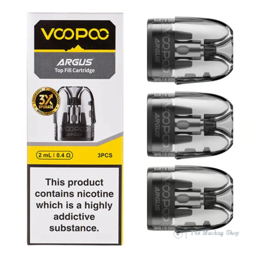 Voopoo Argus Top Fill Cartridge (0.4ohm) - 3 Pack 2ml - Compatible with Argus G, P1s, G2, P2 - No Nicotine (0.4ohm)