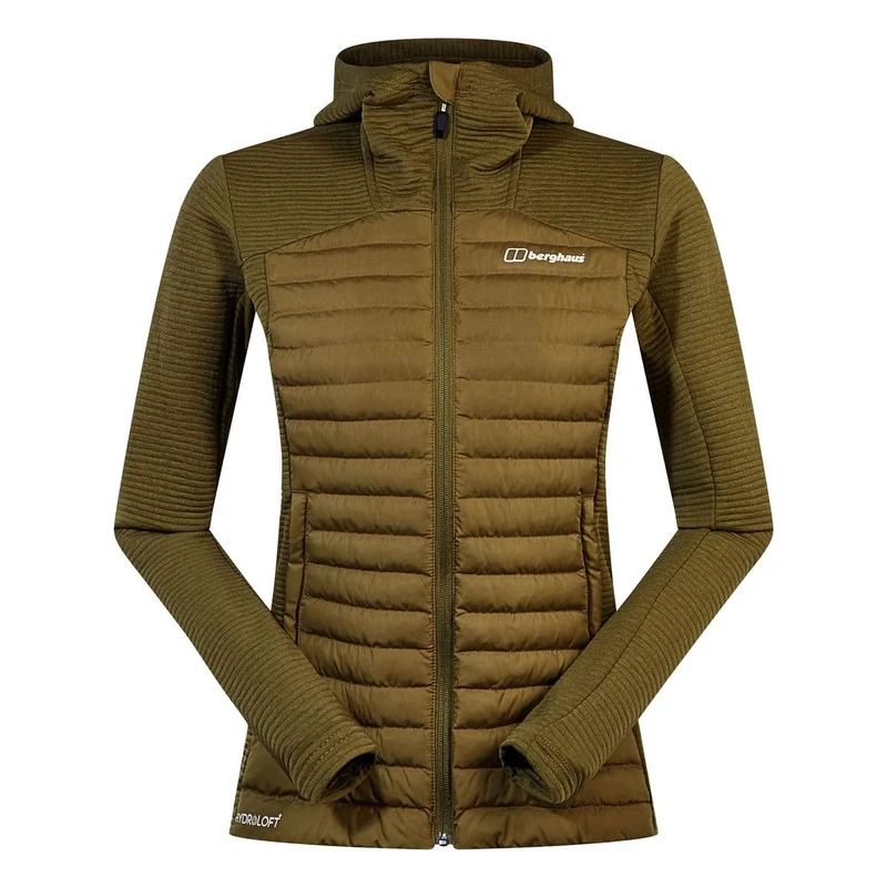 Berghaus Women's Nula Hybrid Synthetic Insulated Jacket | Durable Design | Water Resistant | Puffer Jacket, Oak Moss