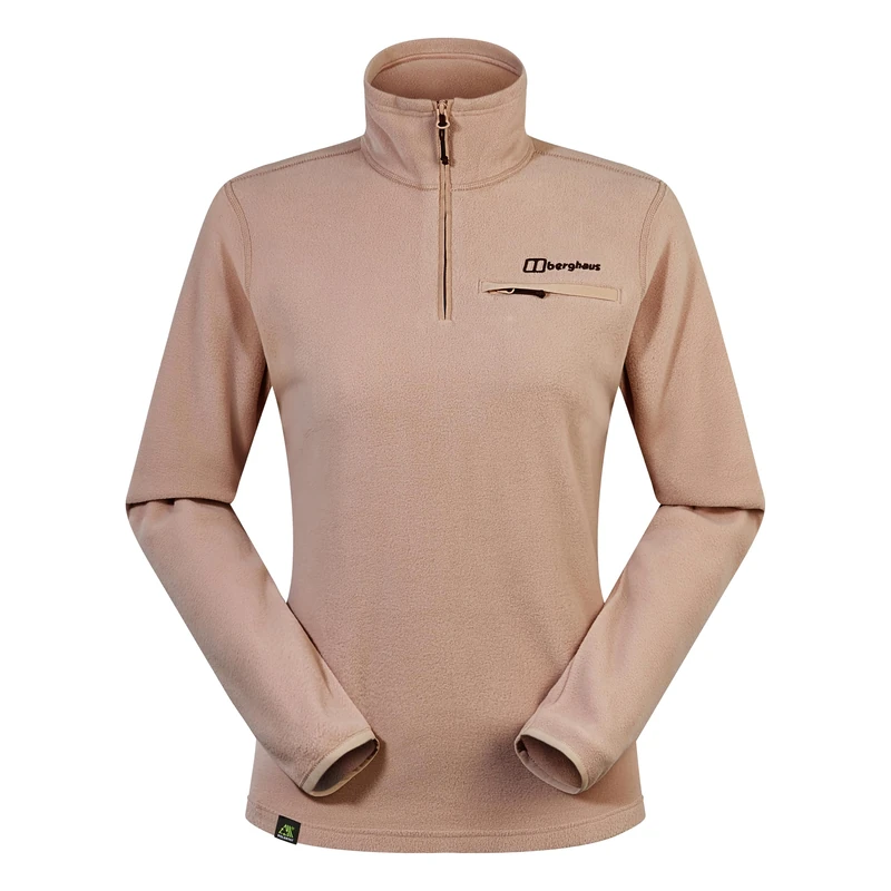 Berghaus Women's Prism 2.0 Micro Half Zip Polartec Fleece | Added Warmth | Flattering Style | Durable, Pink Clay, 14