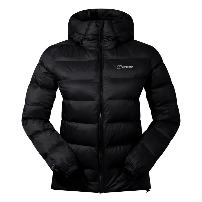 Berghaus Women's Ewden Insulated Extra Warmth Big Baffle Winter Padded Jacket | Hydroloft Insulation | Adjustable, Black/Black, 16