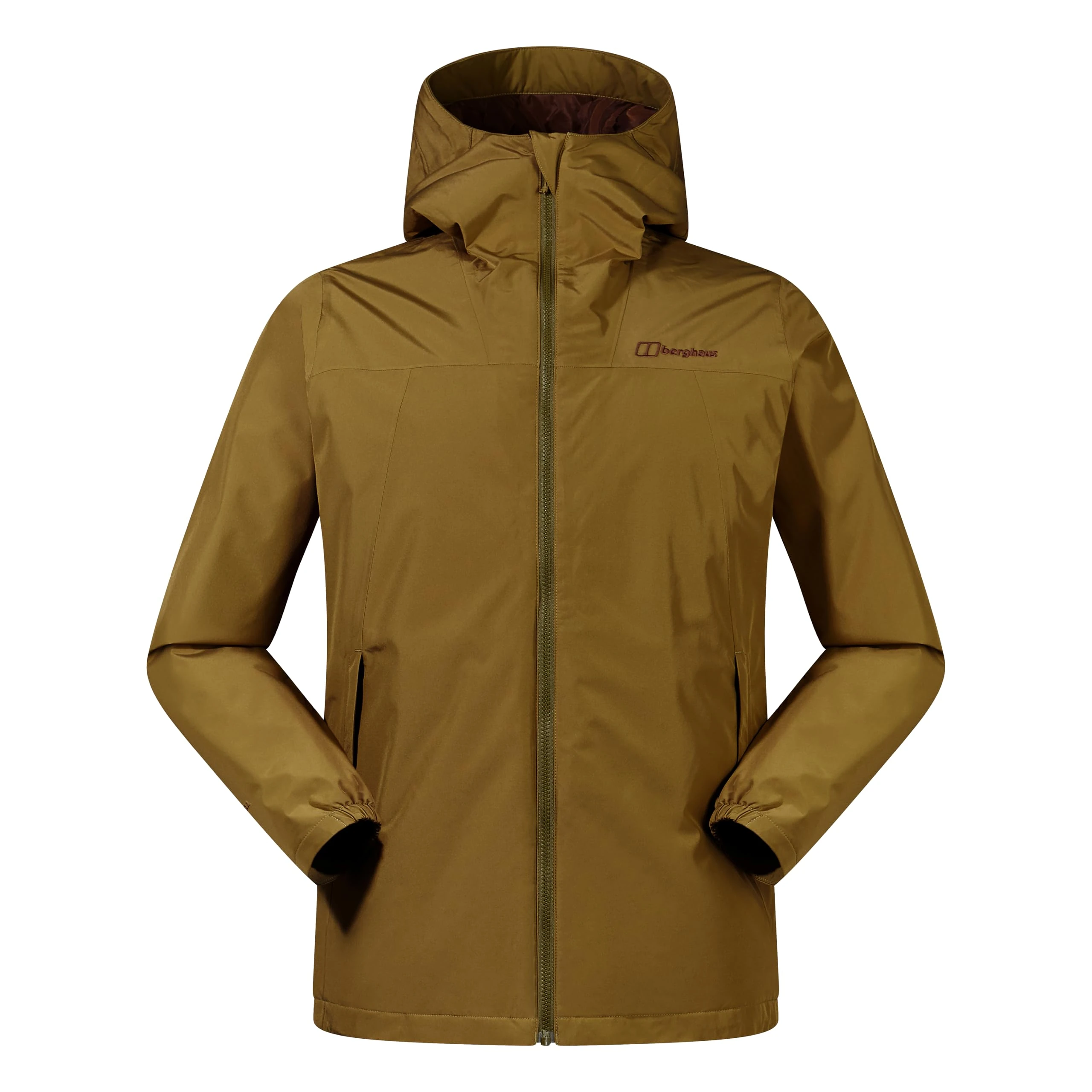 Berghaus Men's Deluge Pro Insulated Waterproof Shell Jacket | Adjustable | Durable Coat | Rain Protection, Oak Moss, L