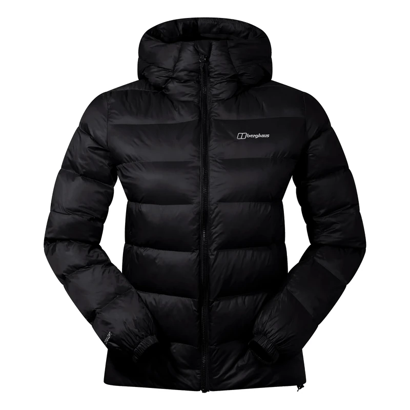 Berghaus Women's Ewden Insulated Extra Warmth Big Baffle Winter Padded Jacket | Hydroloft Insulation | Adjustable, Black/Black, 20