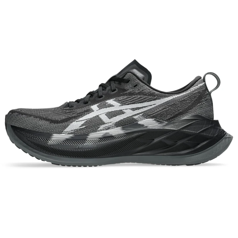 ASICS Unisex SUPERBLAST Running Shoes, Black/White, 11 Wide Women/9.5 Men