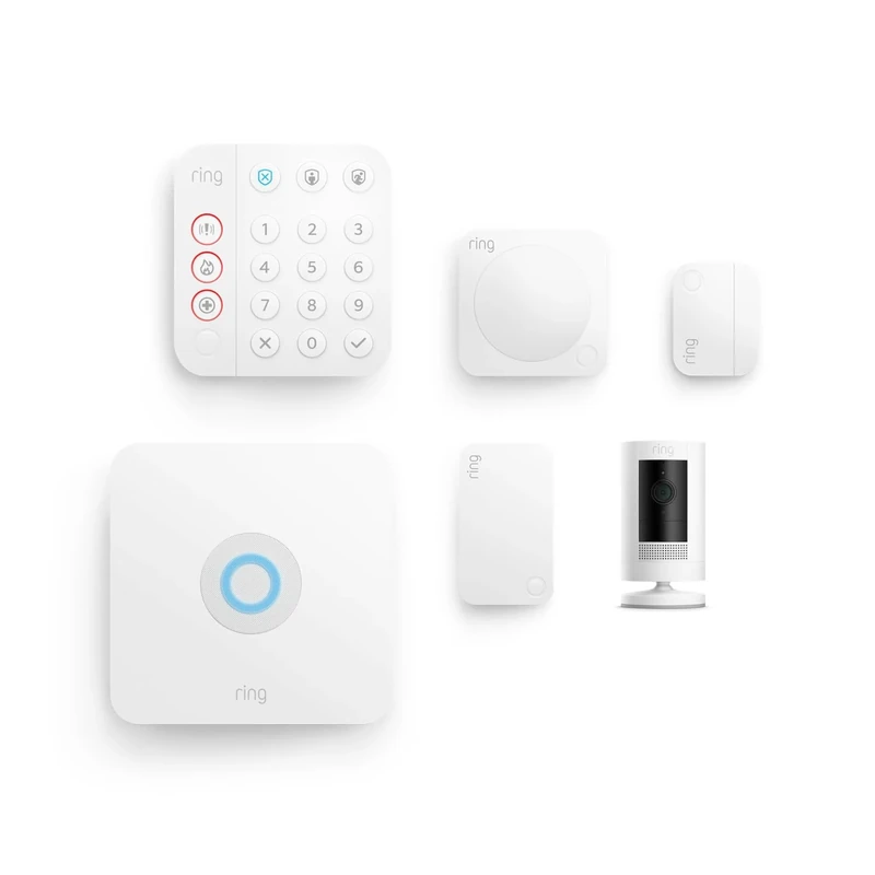 Ring Alarm Pack - S + Outdoor Camera Battery by Amazon | Smart home alarm security system with optional Assisted Monitoring - No long-term commitments | Works with Alexa
