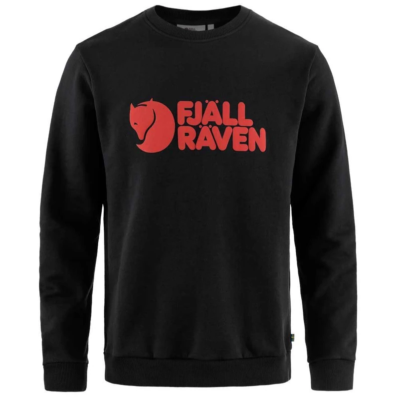 Fjällräven Mens Logo Sweater M Sweatshirt, Black, S EU