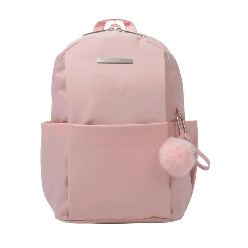 Totto - Backpack for 14 Inch Laptop, Model Adelaide 1, 3 Compartments, 2 Bottle Pockets, Secret Pocket, Strap for Hanging Suitcase, Durable, Peach 2.0, pink, M, Casual