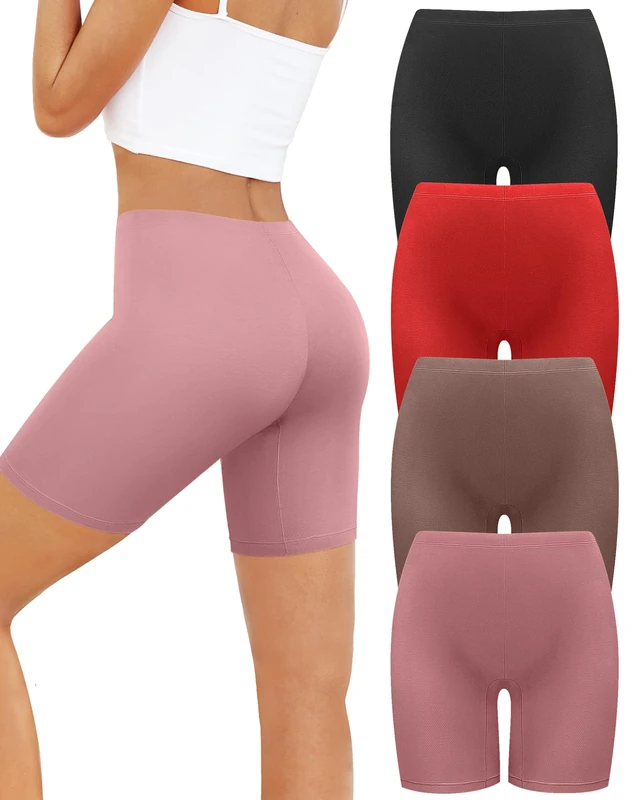 VOENXE Shorts Safety Soft,M,Dark,4 Pack Assorted