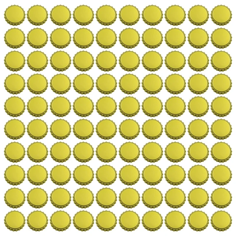 Hsthe Sea Crown Caps,Beer Bottle Caps,Pack of 100 Ideal for Home Brew,Quality Metal Bottle Caps,Long Lasting,Used with Bottle Capper/Hammer Capper for Beer Brewing