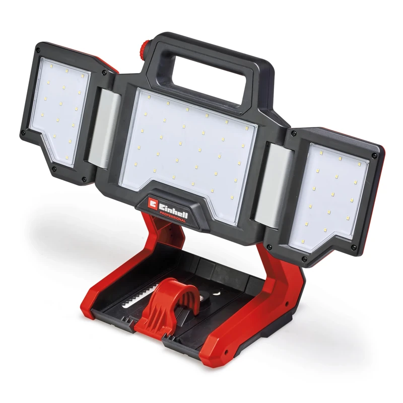 Einhell Professional Power X-Change 18V Rechargeable Work Light - Powerful 60 x LED Dimmable (3000Lm Max) Adjustable Panel Lamp - TP-CL 18/3000 LiAC Portable Site Floodlight (Battery Not Included)