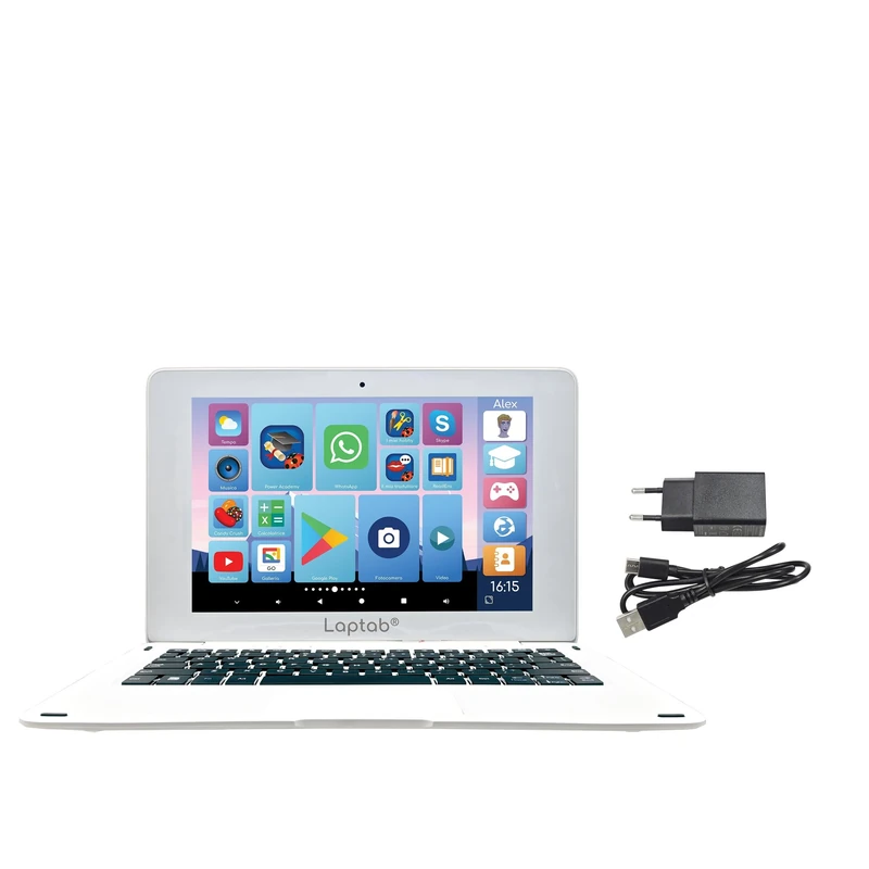 Lexibook LAPTAB 10 Touch Screen Laptop, Designed for the Whole Family, Educational and Fun Content, Powered by Android, Parent Control, Ultra Slim and Lightweight LT10IT